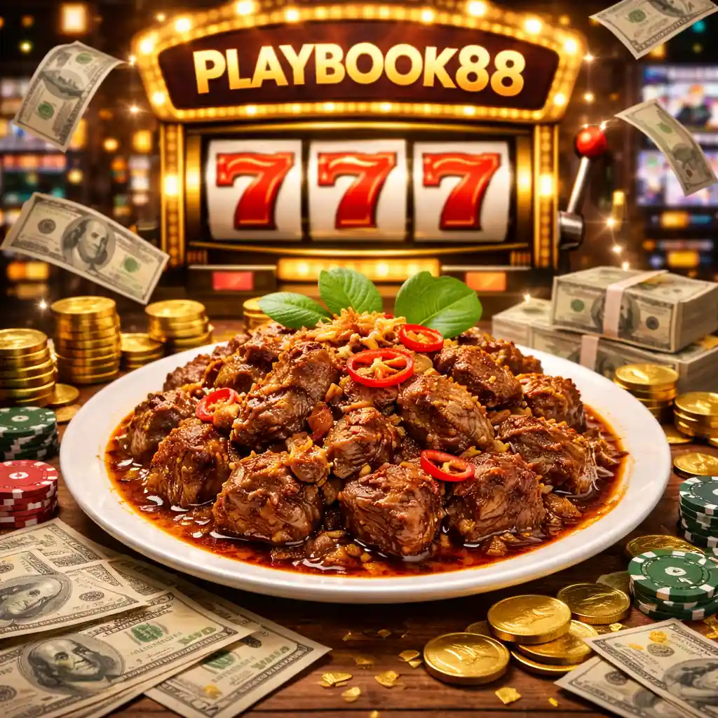 Rendang sapi enak sambil tips spin slot di Playbook88 Alternatif.